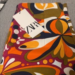 Zara high waisted shorts multi colored